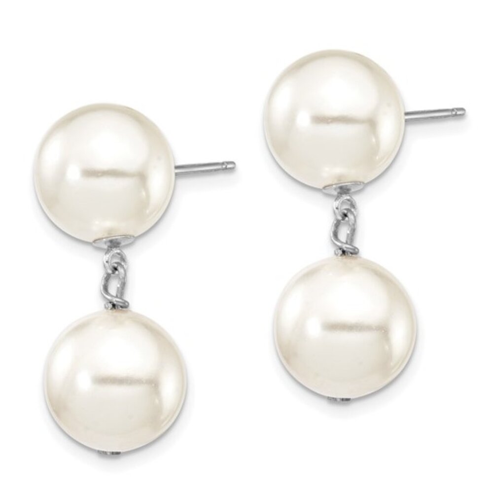 Dainty Sterling Silver and Pearl Earrings